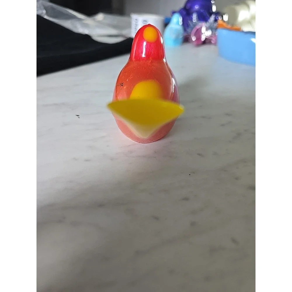 Handmade Resin Bird Red Yellow Orange Decoration Gift ‎ 588